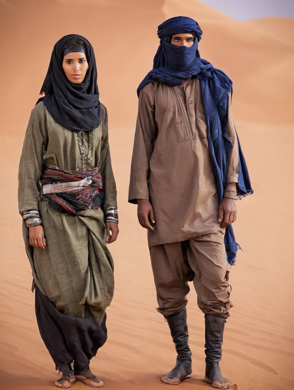 juggernautXL_v9Rundiffusionphoto2-tuareg 1 Man and 1 Woman full body-1-Time_20240502102848