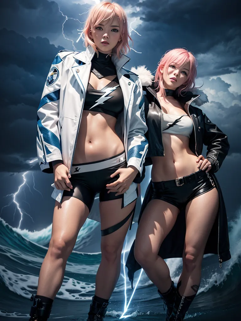 Prompt: (lightning wave style)