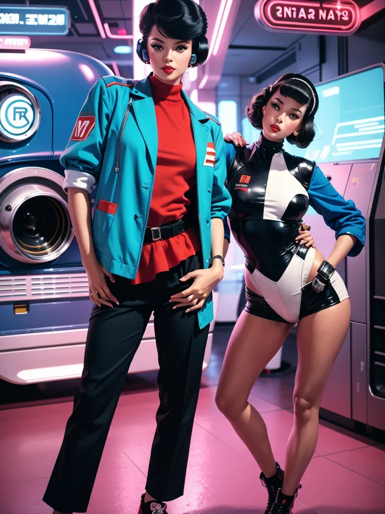 Prompt: (retro-futurism style)