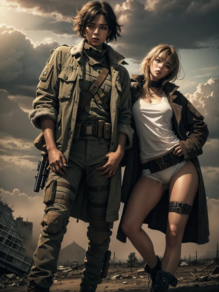 Prompt: (soft apocalypse style)