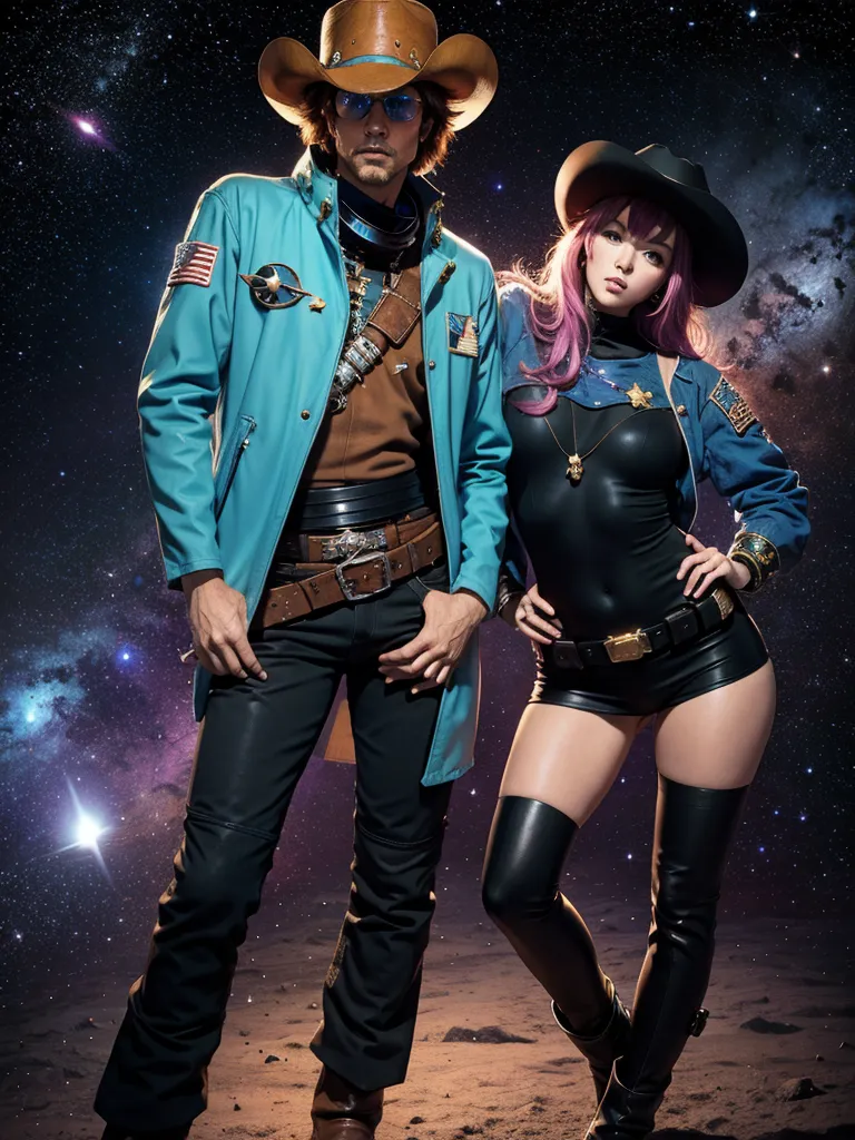 Prompt: (space cowboy style)