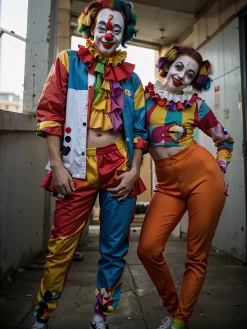 Prompt: (clowncore style)