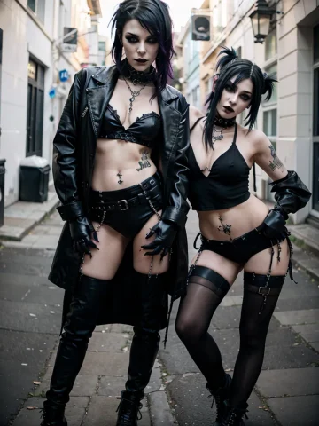 Prompt: (nu-goth style)