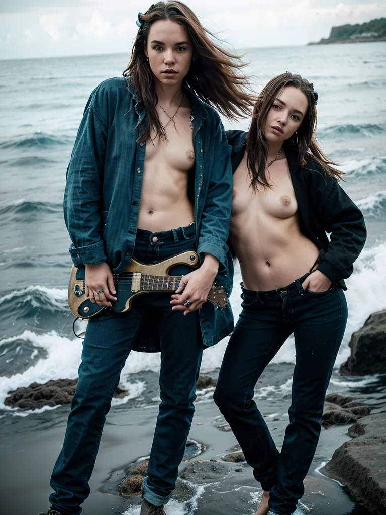 Prompt: (ocean grunge style)