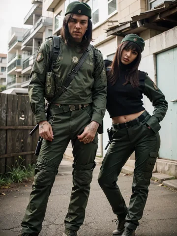 Prompt: (paramilitary style)