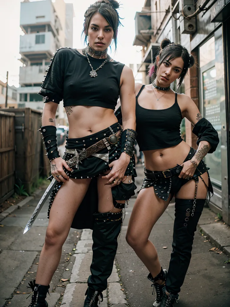 Prompt: (swordpunk style)