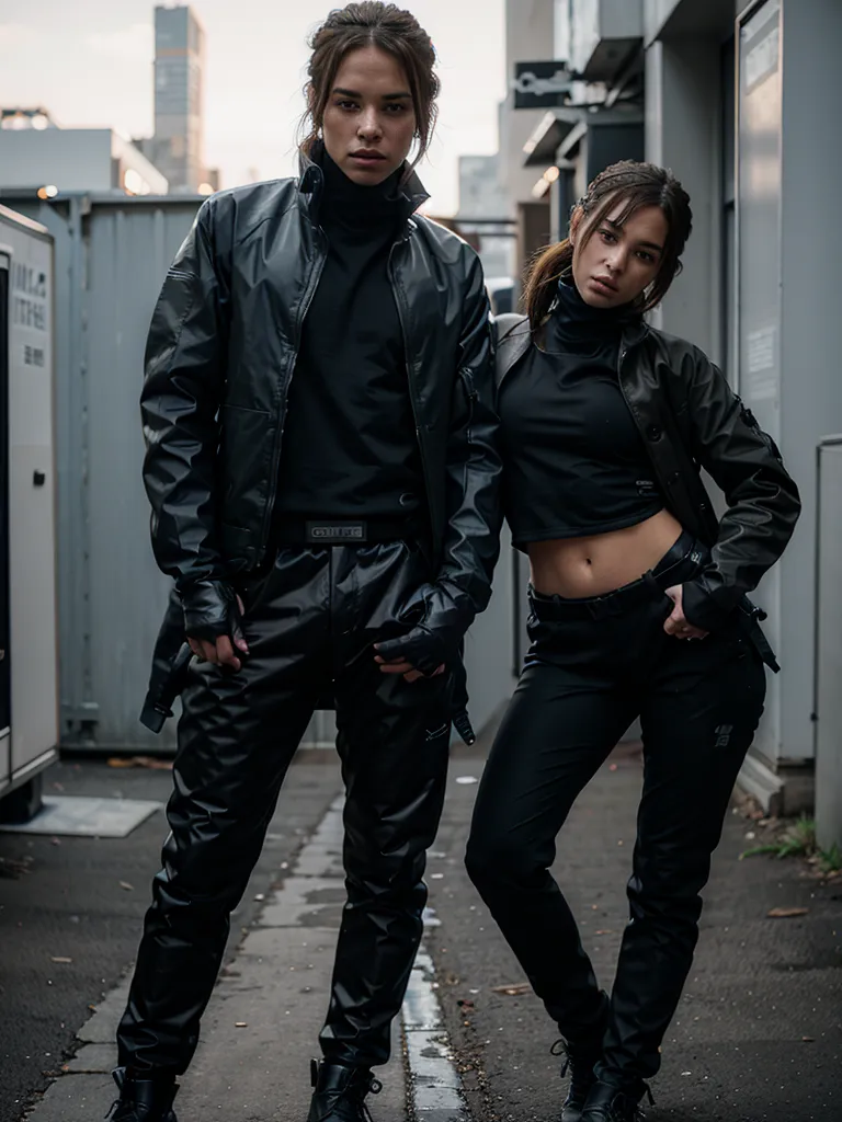 Prompt: (techwear style)