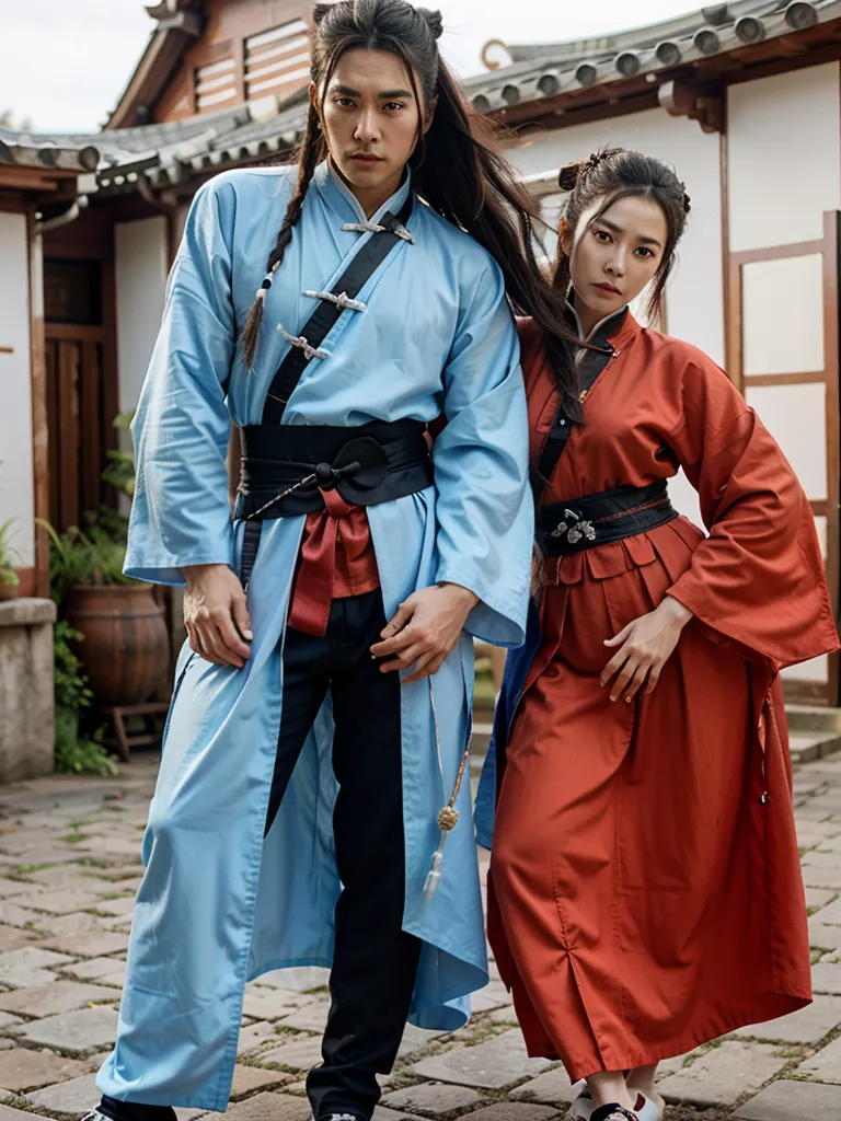 Prompt: (wuxia style)