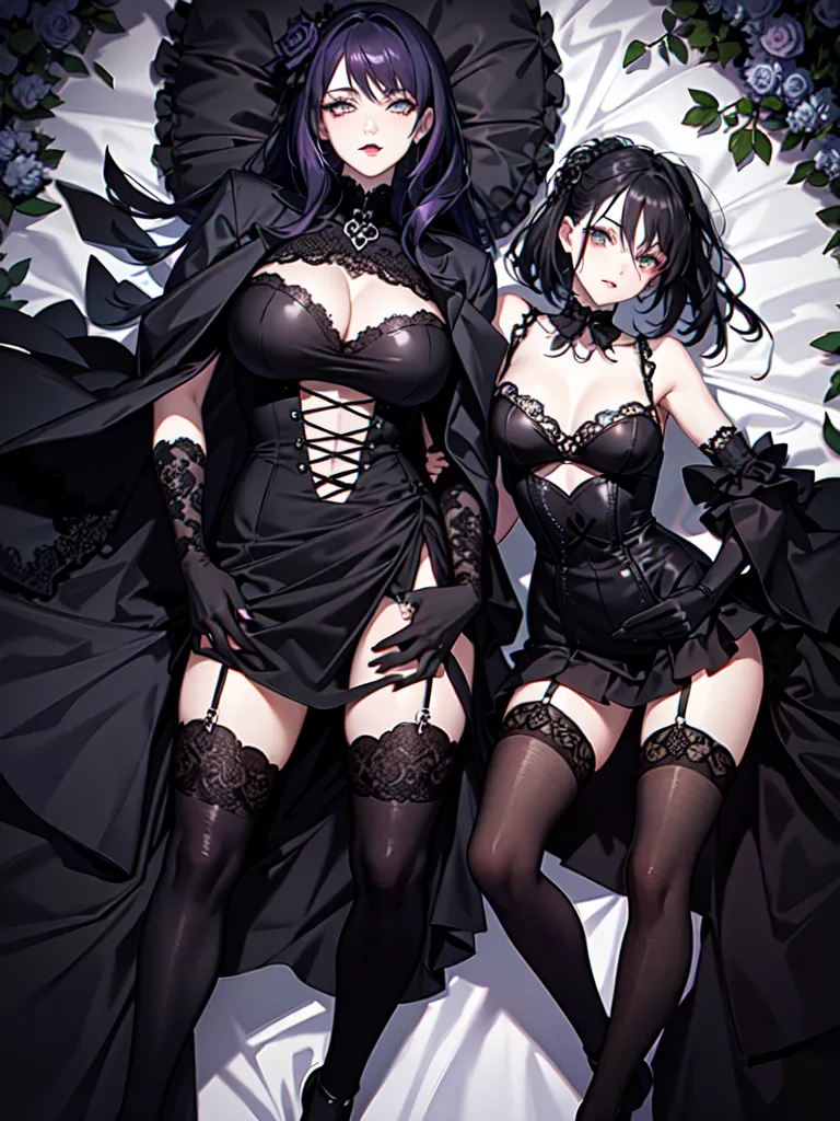 Prompt: (romantic goth style)