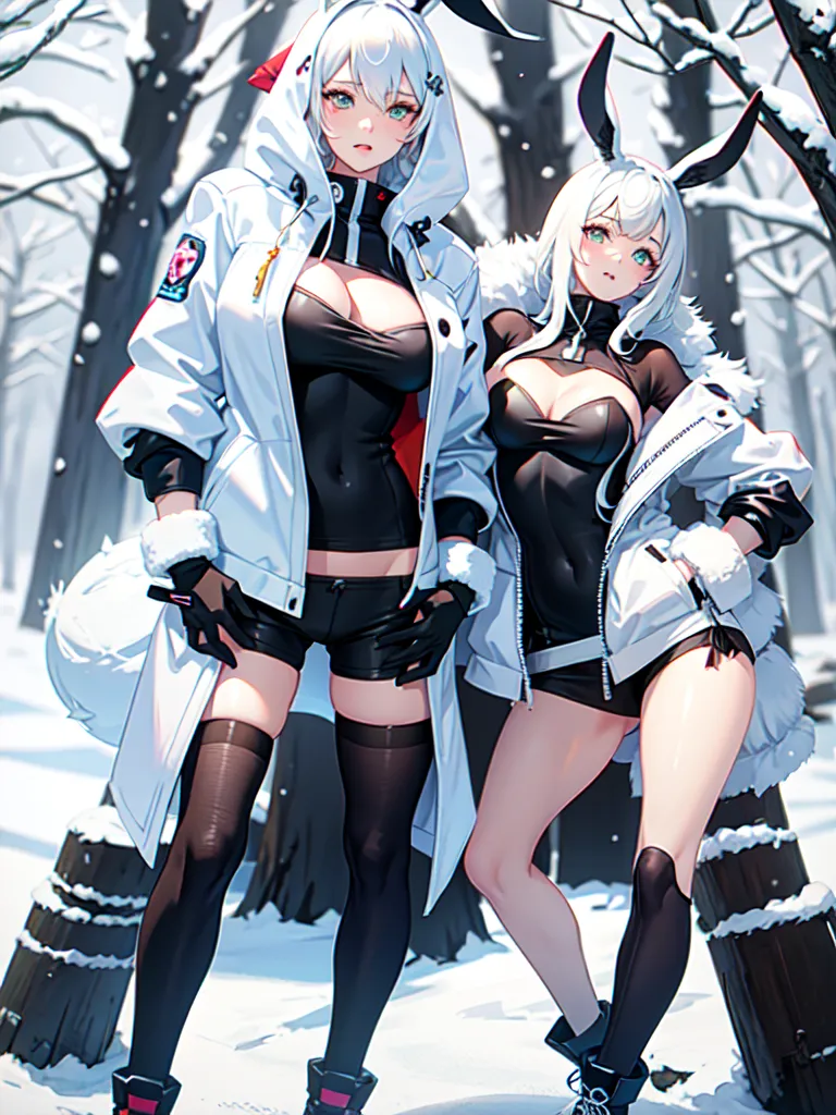 Prompt: (snow bunny style)