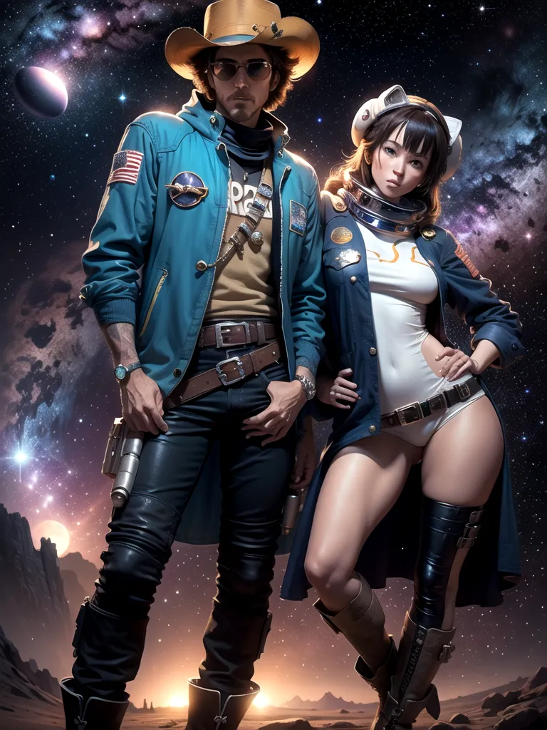 Prompt: (space cowboy style)