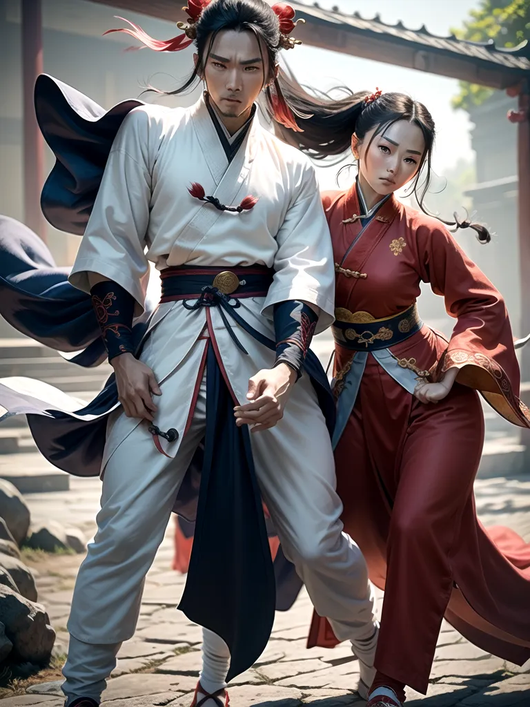 Prompt: (wuxia style)