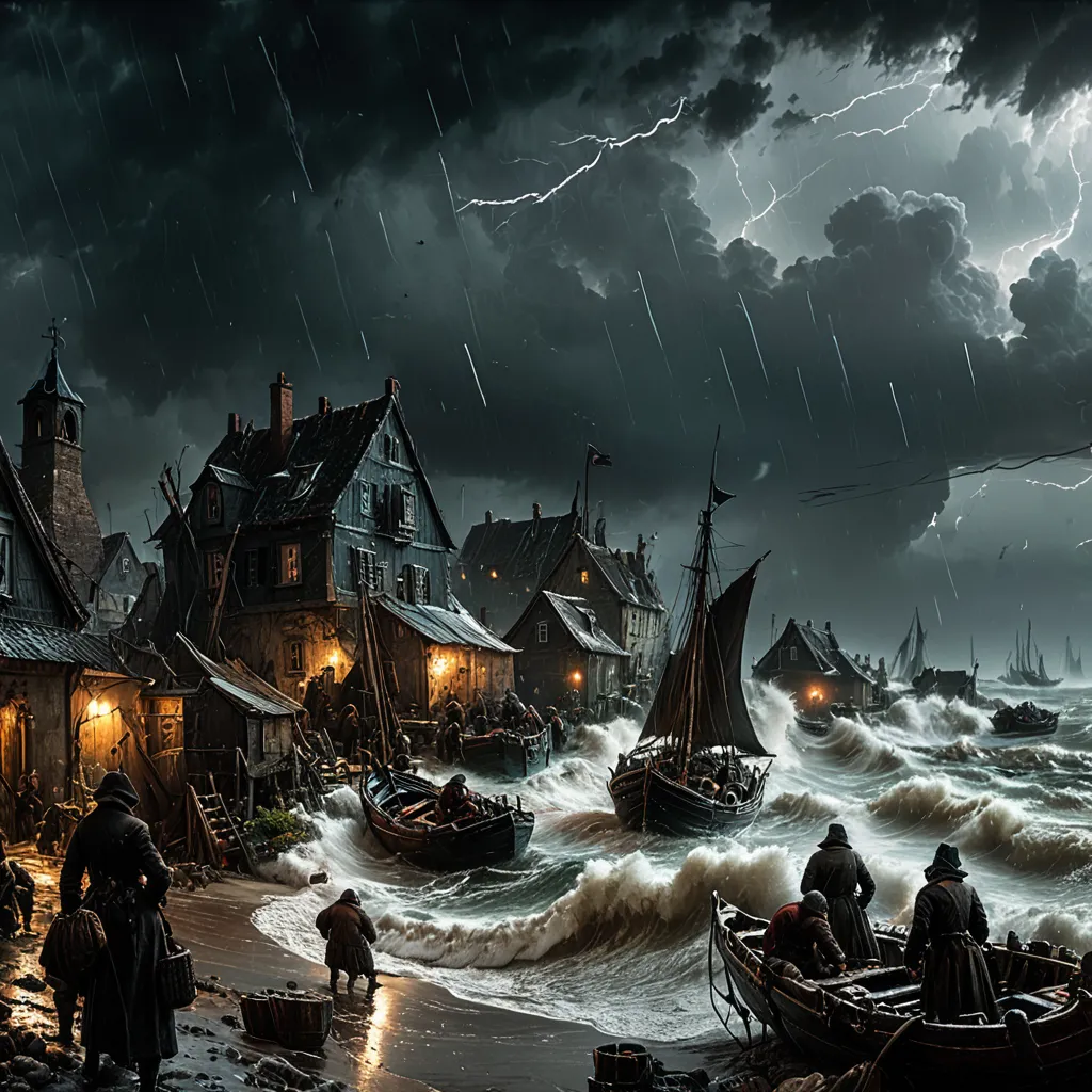 juggernautXL_v9Rundiffusionphoto2-art by Andreas Achenbach a coastal village during-1-Time_20250213145104