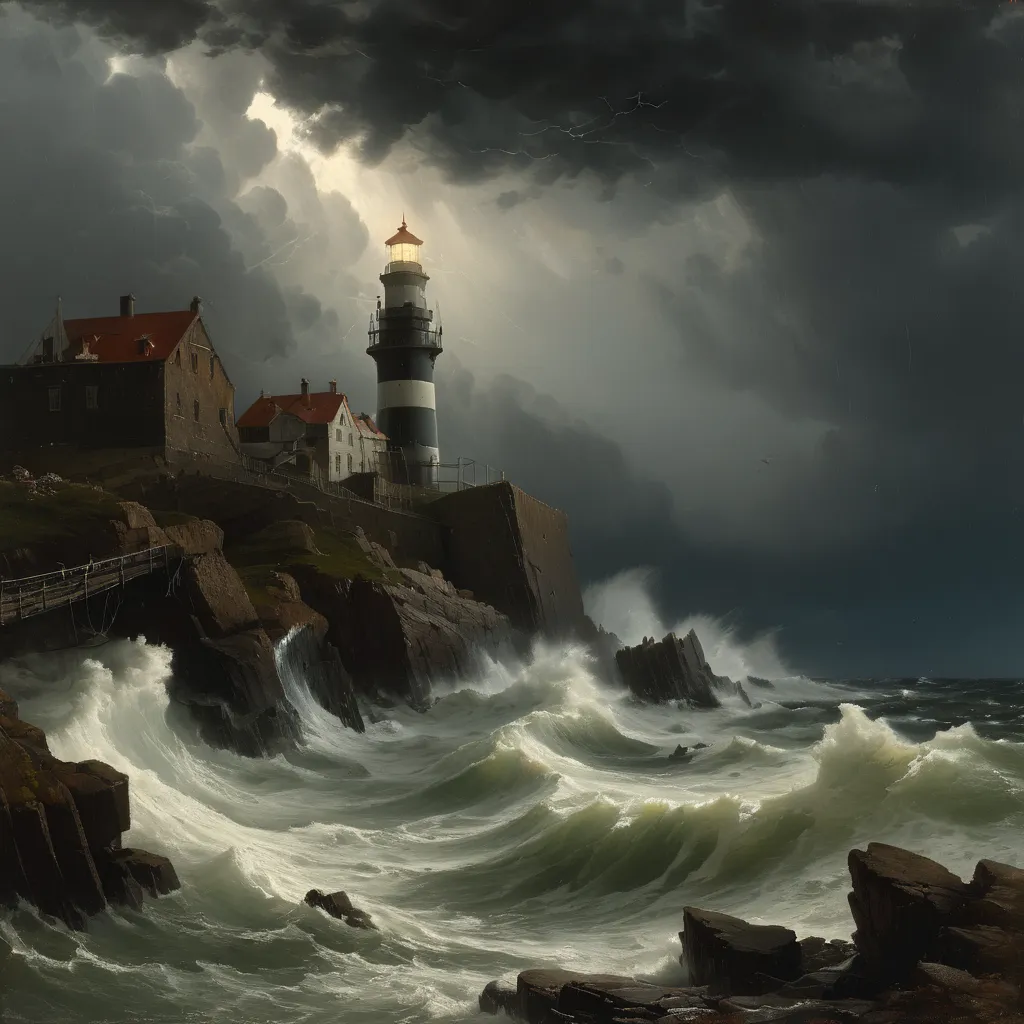 juggernautXL_v9Rundiffusionphoto2-art by Andreas Achenbach a stormy sea crashing-1-Time_20250213143512