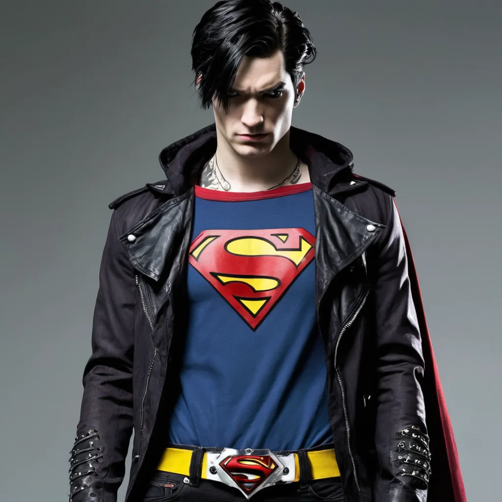 juggernautXL_v9Rundiffusionphoto2-Superman Emo fashion style characterized by dark colors-1-Time_20240518192134